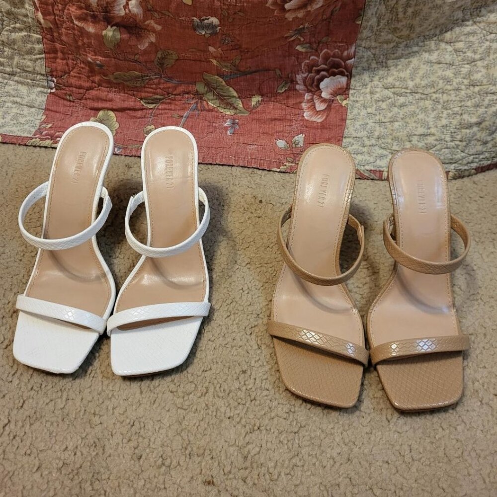 Forever 21 Shoes,  Off White and Beige, Both Size 7,